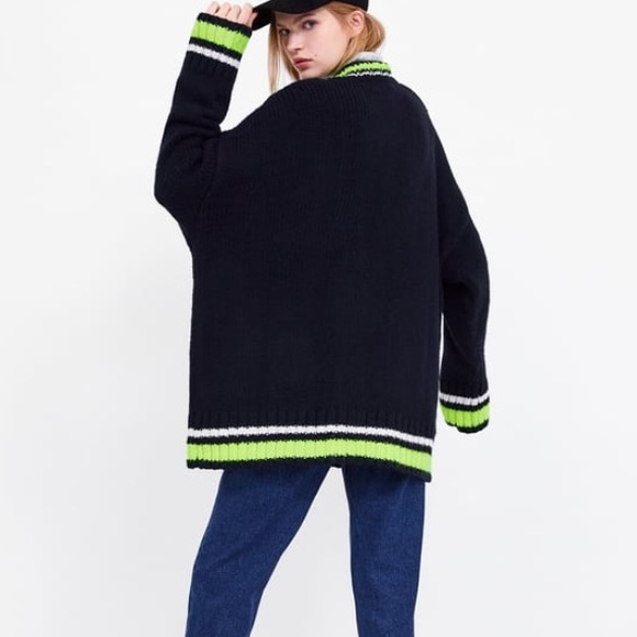 New Zara contesting Florescent cardigan size small - Picture 3 of 6